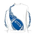 thumbnail image 5 of Football Sweatshirts for Women Game Day Long Sleeve Crew Neck Soft Lightweight Tunic Tops Baggy Plain Workout Tops Oversized Pullover Sweaters Y2K Sunday Funday Work Office Shirt Gift Sky Blue, 5 of 5