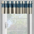 thumbnail image 3 of Ambesonne Farmhouse Valance & Curtain 3 Pcs Set, Tartan Rooster and Barn, 55"x24", Slate Blue Orange Green, 3 of 7