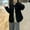 w93# Black208, variant on Wuxian Women'S Jacket Button Down Long Sleeve Fuzzy Wool Coat Casual Round Neck Open Front Cardigan Winter Thick Warm Outerwear,Black,L