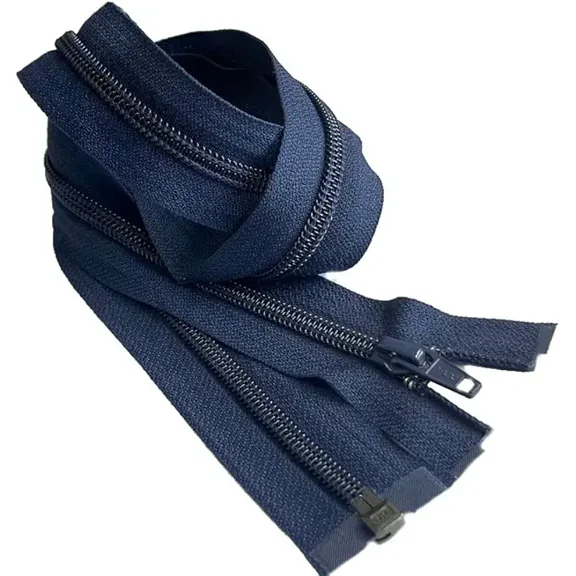 #5 Coil YKK Medium Weight Jacket Separating Zipper - Color: Navy Blue: 058 - Made in The United States (1 Zipper Per Pack) (Navy Blue - 36" inches)