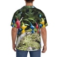 thumbnail image 3 of Lsque Pikmin print Men's Cuban Collar Short Sleeve Shirt Summer Beachwear Casual Button Down Fashionable Vacation Leisure Shirt-X-Large, 3 of 7