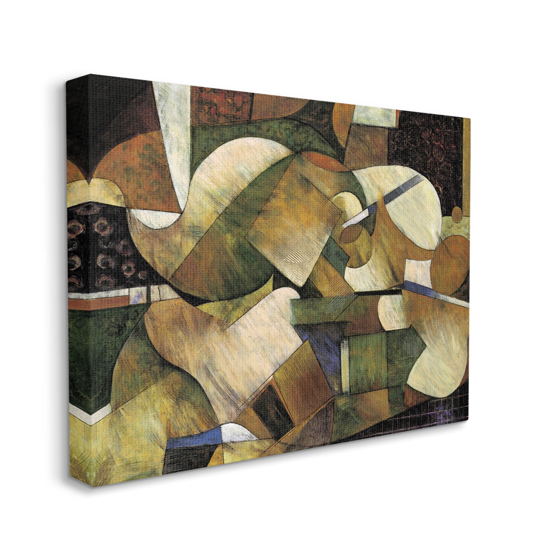 Stupell Industries Layered Shapes Cubism Arrangement Painting Gallery Wrapped Canvas Print Wall Art, Design by Jonathan Parsons