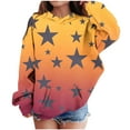 thumbnail image 2 of Gpaecead Girls Sweatshirt Long Sleeve Star Print Crewneck Pullover Sweatshirts for Teen Girls 6 Years Light Blue, 2 of 4