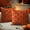 Orange, variant on Decorative Pillow Case, Halloween Themed Two Color Quilted Pumpkin Fabric Slipcover for Indoor Couch Party Ornament