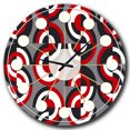 thumbnail image 1 of Designart 'Retro Circular Pattern Geometrical Mid-Century Modern Wall Clock, 1 of 4