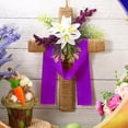thumbnail image 6 of Uscallm Easter Door Hanging Decor Purple Spring Porch Wreath Ornament Easter Party Home Doorway Decoration, 6 of 6