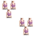 thumbnail image 3 of Qarigey 3 pack/lot Support Bra - Transpirable para máxima comodidad Cómodo sujetador sin costuras de nailon Top Fitness Sports Bra púrpura M púrpura METRO 2Conjunto, 3 of 6