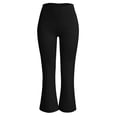 thumbnail image 4 of Jtckarpu ELA Women's Classic NO Pockets Stretch Yoga Pants High Waist Tummy Control Bootcut Bootleg Trousers Legging Tights, 4 of 6