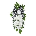 thumbnail image 3 of Clearance!24"Farmhouse Wreath White Dogwood Flower Wreath for Front Door Floral Hanging Door Wreath,Spring Wreath for Indoor Home Wall Window Decor, 3 of 8