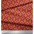 thumbnail image 2 of Soimoi Polyester Crepe Fabric Aztec Geometric Print Fabric by The Yard 42 Inch Wide, 2 of 3