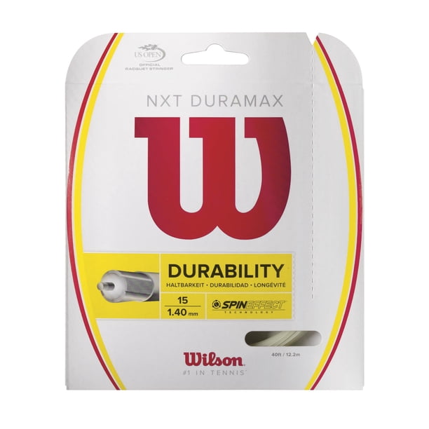 Juego de cuerdas de tenis Wilson NXT Duramax 15, color blanco