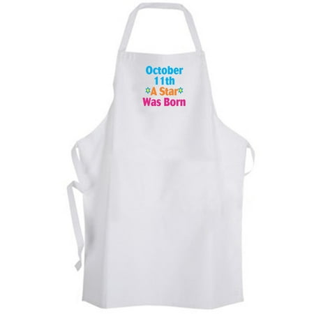 

Aprons365 - October 11th A Star Was Born Apron Birthday Birthdate Date DOB Party