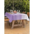thumbnail image 4 of Rectangle Outdoor Tablecloth With Umbrella Hole And Zipper– Purple White Waterproof Patio Table Cover for Party, Picnic, Backyard, 54"x80" , Abstract Modern Brush Strokes, 4 of 8