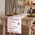 thumbnail image 2 of Table Runners 70 Inches Long Dress Scarves, Butterfly Flower Farmhouse Coffee/Dining/Kitchen Table Decor, Holiday Table Runner, Watercolor Farmhouse Country Pink Floral 13x70 Inch, 2 of 9