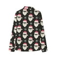 thumbnail image 2 of Cenuakty Men Christmas Shirt Fashion 3D Printed Turn-Down Collar Long Sleeve Tops Fall Winter Festival Holiday Casual Clothes, 2 of 3