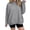 ZA-Gray-wiyuqueen sweatshirt hoodie, variant on Womens Mock Neck Long Sleeve Oversized Sweatshirts Basic Solid Color Fall Pullover Tops Thic Fleece Line Sweat Shirts S-XXL