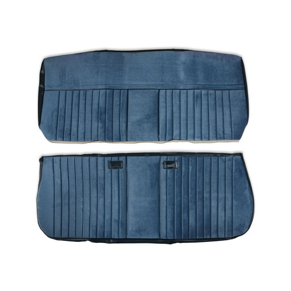 Brothers Trucks 05-322 Seat Upholstery Kit - Deluxe Pleat Cloth/Vinyl- Blue/Navy