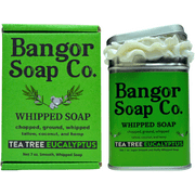 Bangor Soap Co.'s COOLING TEA TREE EUCALYPTUS Pure, Natural Whipped Soap with the FINEST Tallow, Coconut, and Hemp, for the SMOOTHEST Lather in Skin Care