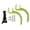 Green, variant on YAHHU Climb Stirrups, Ergonomic Plastic Rapid Tree Climbing Foot Ascender with 58cm / 22.8in Rope, Labor Saving Mountaineering Tree Stand Equipment, Green