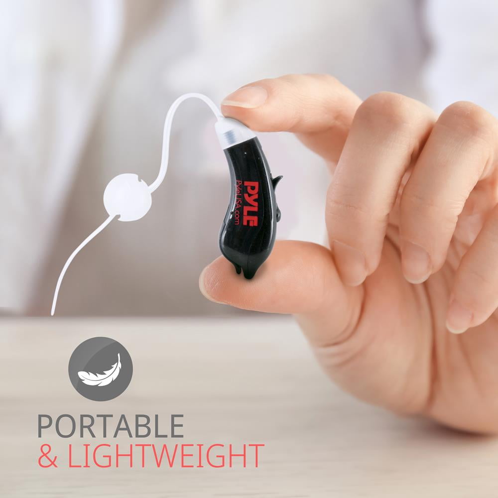 Pyle PHLHA52.2 - Hearing - Ear Hearing Amplifier, Universal Fit Behind-the-Ear (White)