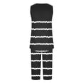 thumbnail image 4 of Summer Pajamas Womens Pajama Sets Pleated Tank Tops And Capris With Pockets Floral Soft Cute 2pcs Loungewear Features:, 4 of 5