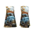 thumbnail image 7 of Naloa Rustic Vintage Truck Autumn Print Women's Summer Spring Casual Beach Sundress,Vacation Sleeveless Tank Crewneck Loose Dresses, 7 of 7