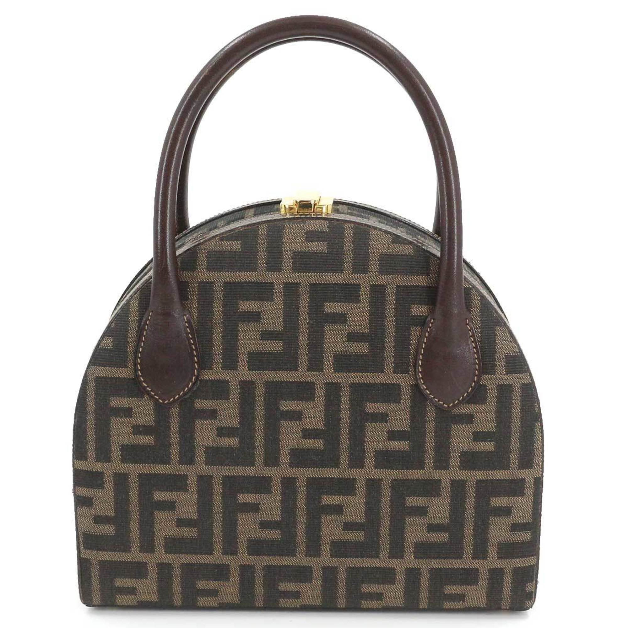 Authenticated Used Fendi FENDI Zucca pattern round vanity 2way