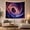Comet Planet, variant on Moon Stars Luminous with Crescent Slightly Left Detailed, Mystical Fantasy for Space Lovers, Galaxy Room Decor, Housewarming Gift, Tapestry Wall Hanging for Bedroom and Dorm