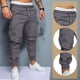 thumbnail image 4 of Pantalones cargo para hombre, pantalones de chándal a la moda para hombre, pantalones chinos informales de trabajo con cordón y 6 bolsillos, 4 of 6