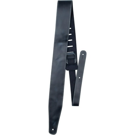 Green Leather Strap - Perri's Oil Leather Guitar Strap With Contrast Stitching