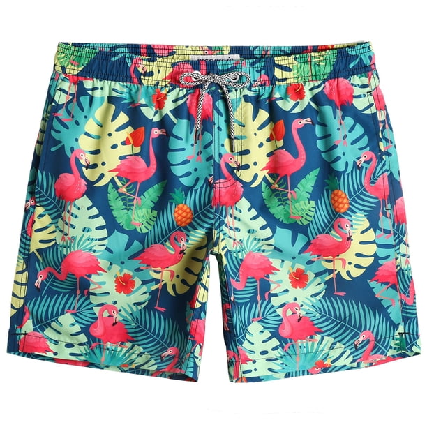 Bañador de flamenco 3d para hombre y niño, pantalones cortos de playa, pantalones deportivos Fivean unisex
