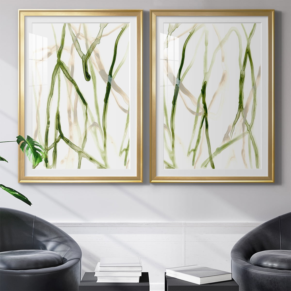 Wexford Home Runnel VII Premium Framed Print, 26.5" x 36.5" - Ready to Hang, Gold (Set of 2)