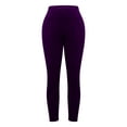 thumbnail image 6 of Lenpel Women's Velvet Leggings Soft Warm High Waisted Stretchy Full Length Slim Workout Yoga Pants Velour Casual Leggings(Purple,Medium), 6 of 7