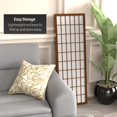 thumbnail image 6 of Red Lantern 4 ft. Short Window Pane Shoji Screen - Walnut - 3 Panels, 6 of 7
