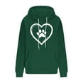 thumbnail image 4 of Guieoi Plus Size Jackets Women Winter Casual Christmas Solid Color Round Neck Long Sleeve Pullover Blouse Hooded Sweatshirt Green Black*Friday/Cyber*Monday, 4 of 5