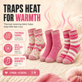 thumbnail image 3 of Muk Luks Kids Heat Retainer Boot Socks, 3 Pack, Warm Thermal Cushioned Crew Socks, PINK, M/L, 3 of 8