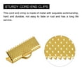 thumbnail image 4 of Uxcell Ribbon Crimp Clamp Ends, 22mm Bookmark Pinch Cord End Clasps for DIY Gold Tone 100Pack, 4 of 6