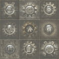 thumbnail image 5 of Galerie Wallcoverings  Nostalgie Collection Industrial Tiles Non-woven Metallic Wallpaper Roll 33 feet x 21 inches - Charcoal, 5 of 5