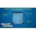 thumbnail image 3 of 10 Plastic Drawstring Backpacks Set - Plastic, Durable, Clear, Water Resistant - Black, 3 of 5