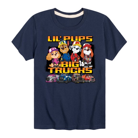 Paw Patrol - Lil Pups Big Trucks - Toddler And Youth Short Sleeve Graphic T-Shirt