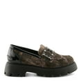 thumbnail image 5 of Patrizia Morhua Women’s Velvet Slip-On Loafers with Crystal Buckle and Lug Sole, 5 of 7