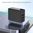 thumbnail image 2 of White US Standard Travel Charger with 4 USB Ports and QC3.0 Fast Charging Technology for Multiple Devices, 2 of 6