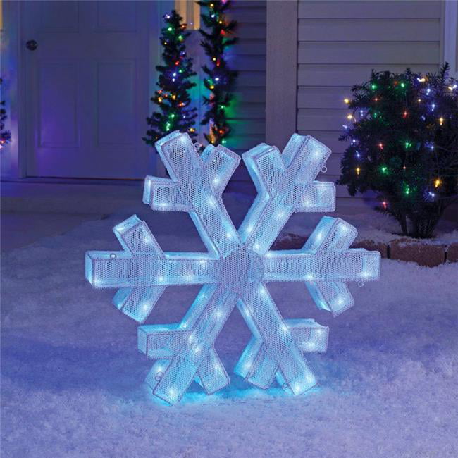Sylvanian Christmas LED Big Snowflake Ornaments Light 8 Feet Long 