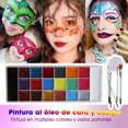 thumbnail image 4 of Kit de maquillaje corporal y facial con paleta de 20 colores para Halloween, cosplay, fiestas, efectos especiales y maquillaje artístico para escenario., 4 of 4