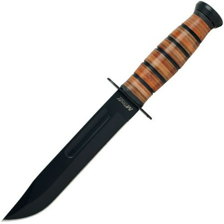 Wood Combat Ribbed Stainless Steel Survival Knife