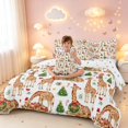 thumbnail image 4 of Manfei Festive Giraffe Animals 7-Piece King Bedding,Traditional Christmas Tree Santa Hat King Bed in a Bag,Polkadot Reversible, 4 of 6