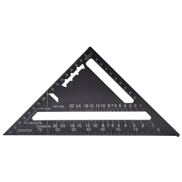 Regla de ángulo recto de aluminio regla triangular portátil para hardware de carpintero Equipo de carpintero Dispositivo de carpintería Instrumento de carpintería ANGGREK Otros