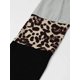 thumbnail image 4 of Blusas casuales de manga larga con estampado de leopardo y bloques de color para mujer, cuello redondo y rayas, 4 of 6