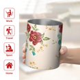 thumbnail image 5 of 12oz Coffee Tumblers Pioneer Flower Floral Print Pattern Stainless Steel Vacuum Insulated Travel Tumbler Coffee Cups Mug with Lid and Straw with Cleaning Brush for Cold & Hot Drinks, 5 of 5