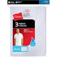 thumbnail image 3 of Hanes Men's 100% Cotton Soft Traditional Fit V-Neck Undershirt, 3-Pack, 2XL, 3 of 4